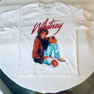 Whitney Houston White Graphic T-Shirt